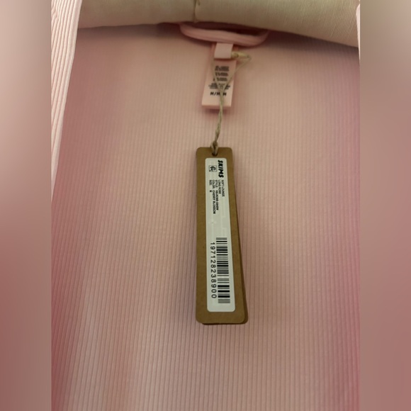 SKIMS Valentine’s Cherry Blossom Pink Soft Lounge Long Robe Medium Rib NWT New M - Picture 8 of 15